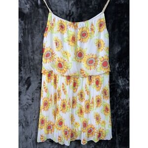 New York Laundry floral Sunflower dress sz Large sleeveless,‎ spring and summer